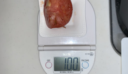 トマトを食べて血糖値を計ってみた。